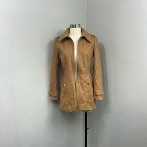 Michael‎ Kors Tan Wool Pea Coat Jacket